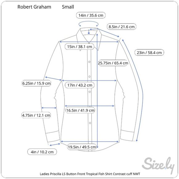 Robert Graham Priscilla Long Sleeve Button Front Tropical Fish Shirt NWT Small - Picture 12 of 12